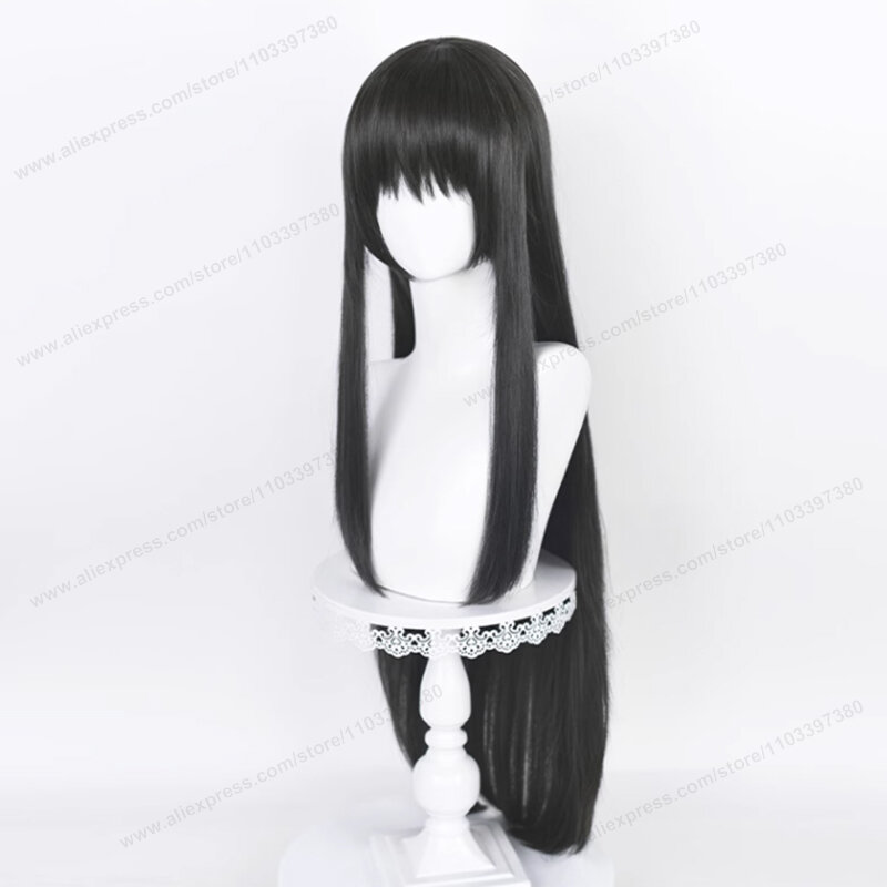 Akemi Homura peruka do cosplay 90cm długie ciemnoszare włosy damskie Anime peruki do cosplay żaroodporne peruki syntetyczne