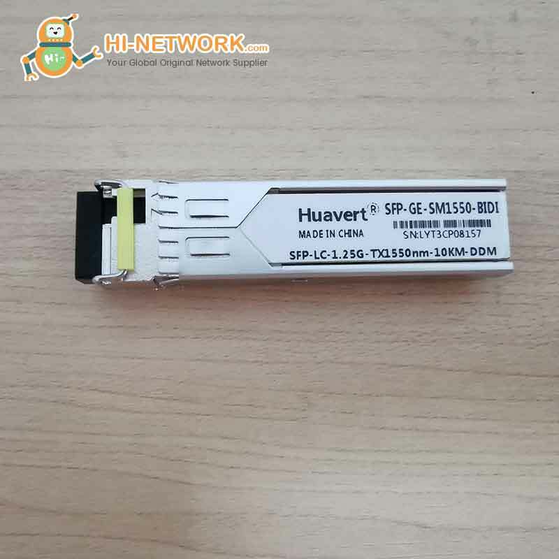 Huavert 1.25G 1310/1550nm GE 10KM BIDI Simsake LC-SC gaspille Transcsec Optique Compatible avec placard Mikrotik Huawei HP Etc Marques