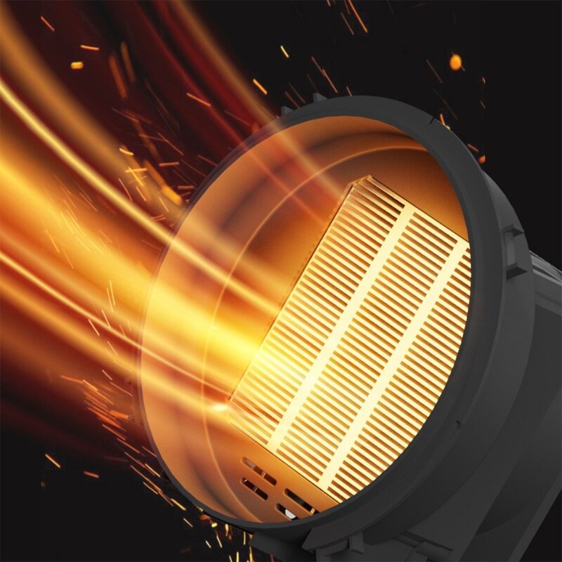 Electric Fan Heater Remote Control Ceramic Heater 1000W Space Heater Fan 2 Levels Adjustable Wind for Office Home