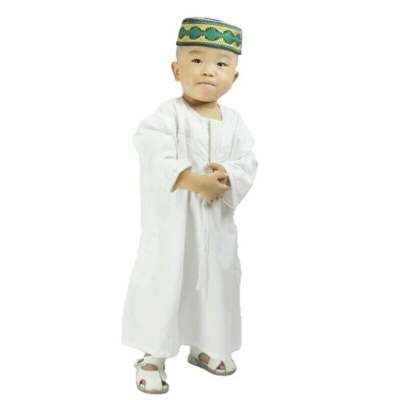 Arab Boys & Infant Clothing Accessories Kufi Islam Embroidery Kippah Muslim Hat Baby Islamic Prayer Cap Moroccan Saudi Yarmulke
