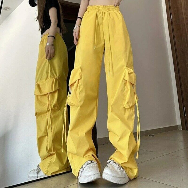 Женские брюки в стиле хип-хоп, с высокой талией