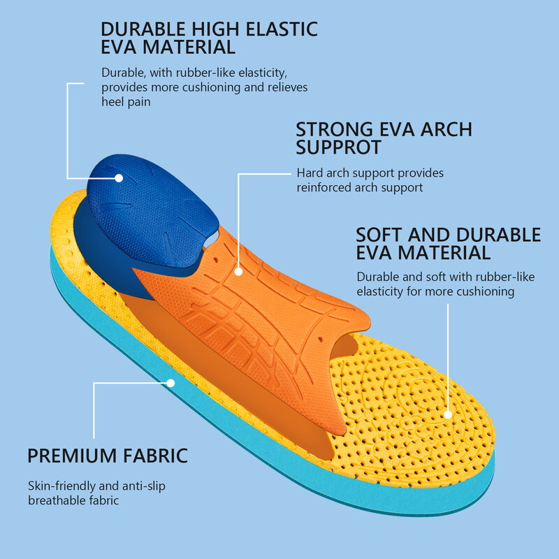 PCSsole EVA wkładki ortopedyczne do stóp Arch wkładka do butów X/O typ noga korekta podeszwa wsparcie płaskostopie sportowe wkładki do stóp Unisex