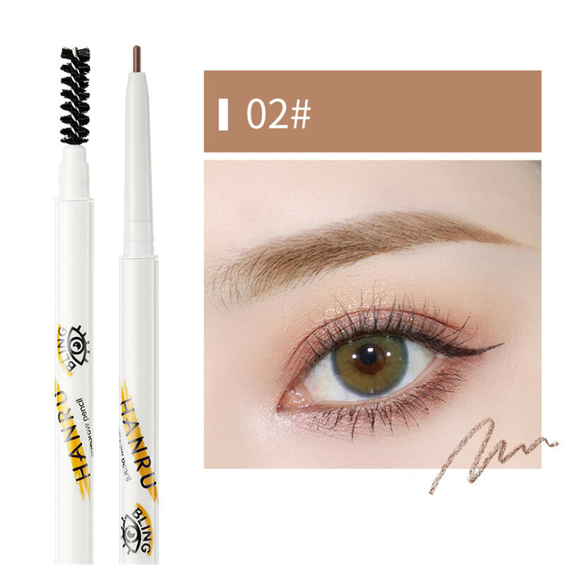 Dual-ended Ultra Fine Eyebrow Pencil Natural Brown Sweatproof Waterproof No Color Removal No Smudge Korean Wild Eyebrows