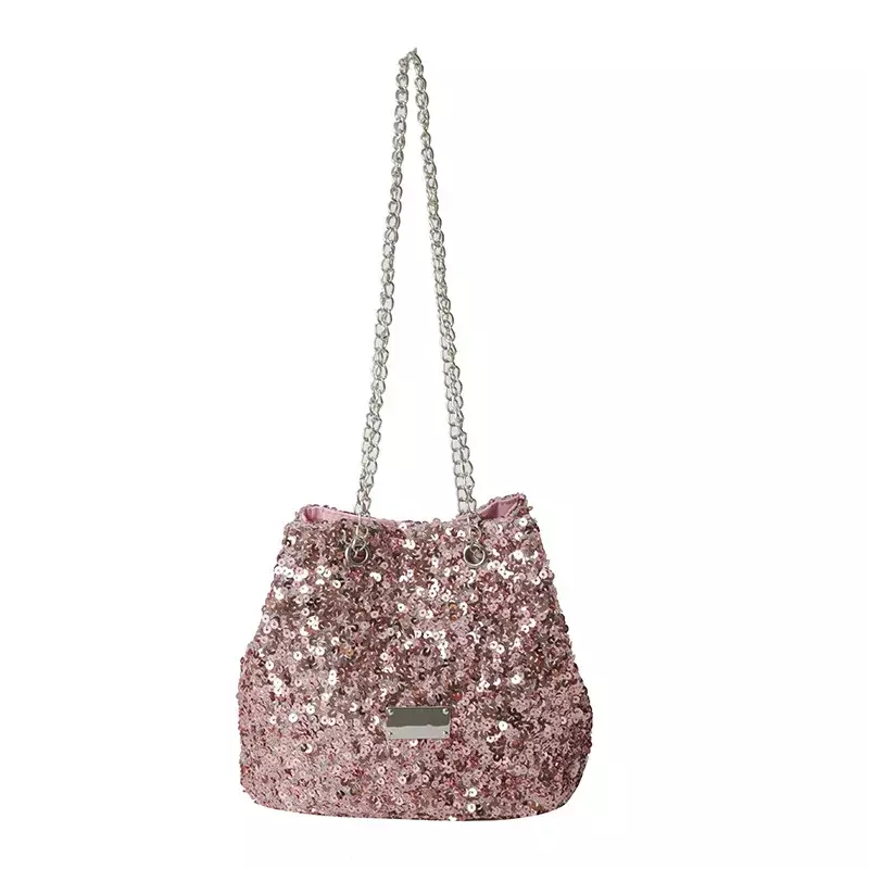 Casual Shoulder Bucket Popular Female 2024 Summer New Fashion Simple Chain Messenger Bag