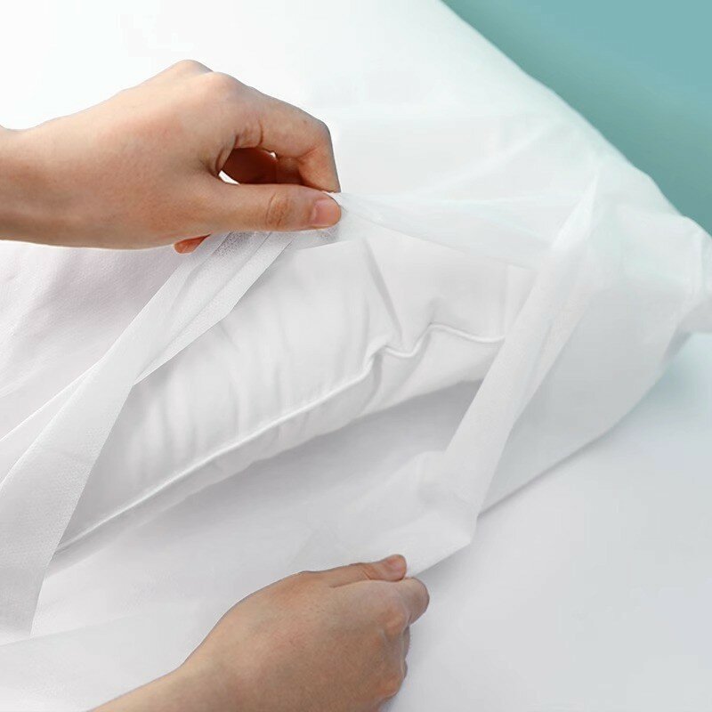 20 Pcs Disposable Pillow Case Thicker Soft Summer Portable Travelling Household Hotel Antibacterial Anti-Mite Breathable Cozy