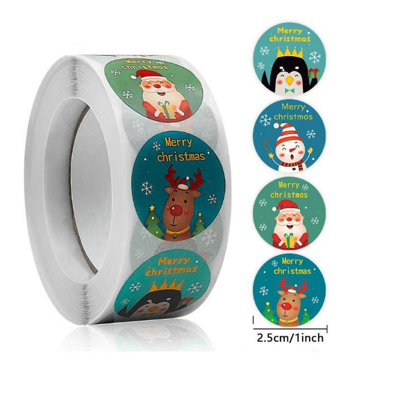 Christmas gift stickers decorative sealing sticker Merry Christmas Reward Self-adhesive labels Children's Day party