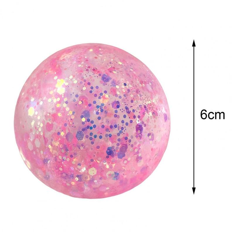 Anti-stress Ball Soft TPR Slow Rebound Sequins Maltose Ball Pinch Toy Stress Relief Elastic Squeezing Colored Ball Decompression