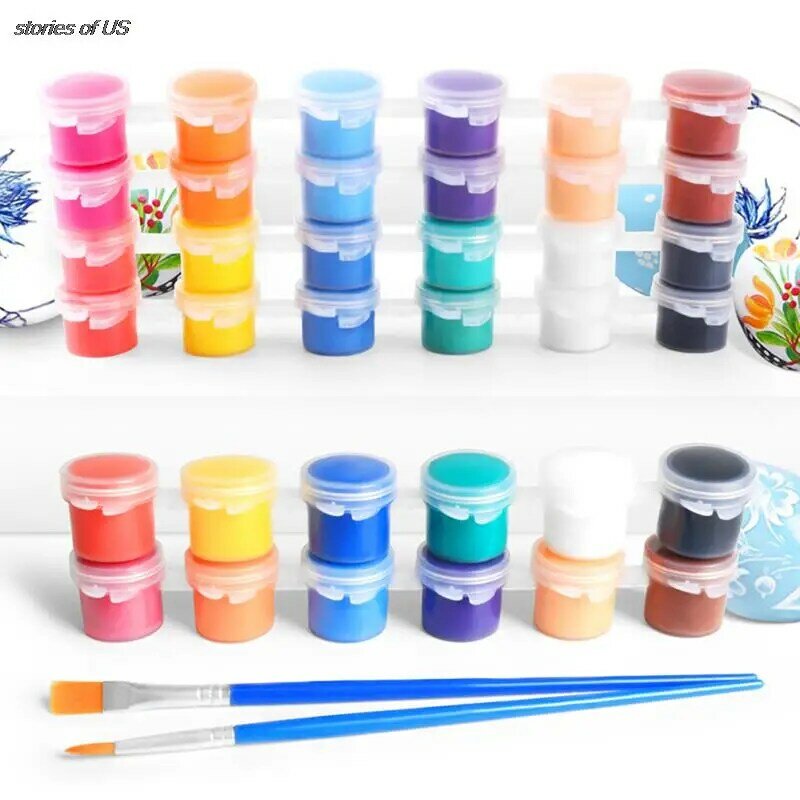 1 zestaw 3ml sztuka DIY akwarelowa farba akrylowa ręcznie malowane dla dzieci pigmenty zestaw pigmentów Graffiti