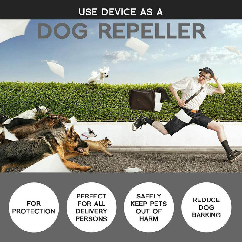 Repelente ultrasónico para perros, dispositivo de entrenamiento antiladridos, LED, sin batería