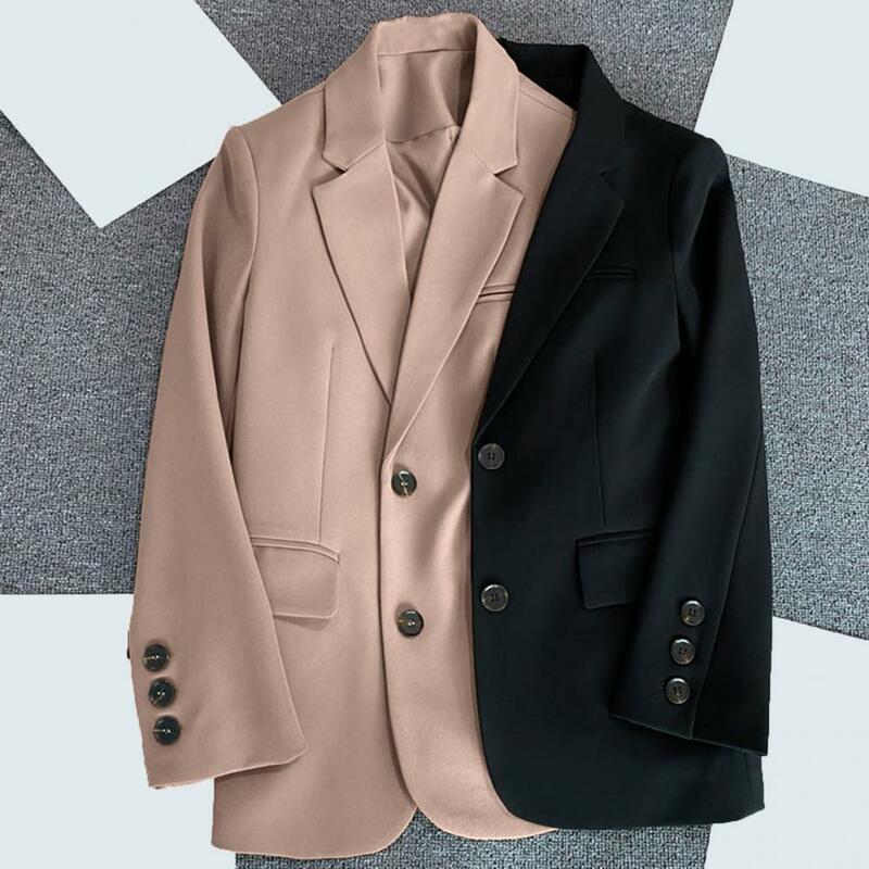 Blazer feminino de peito único, fatos de negócios, blazer de escritório de trabalho, casacos casuais, jaqueta formal, outwear
