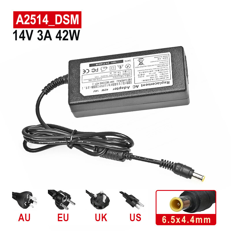14V แหล่งจ่ายไฟ3A อะแดปเตอร์ชาร์จอะแดปเตอร์ AC สำหรับ Samsung Monitor SA300 A2514_DPN A3014 AD-3014B B3014NC B301 SA350 SA330