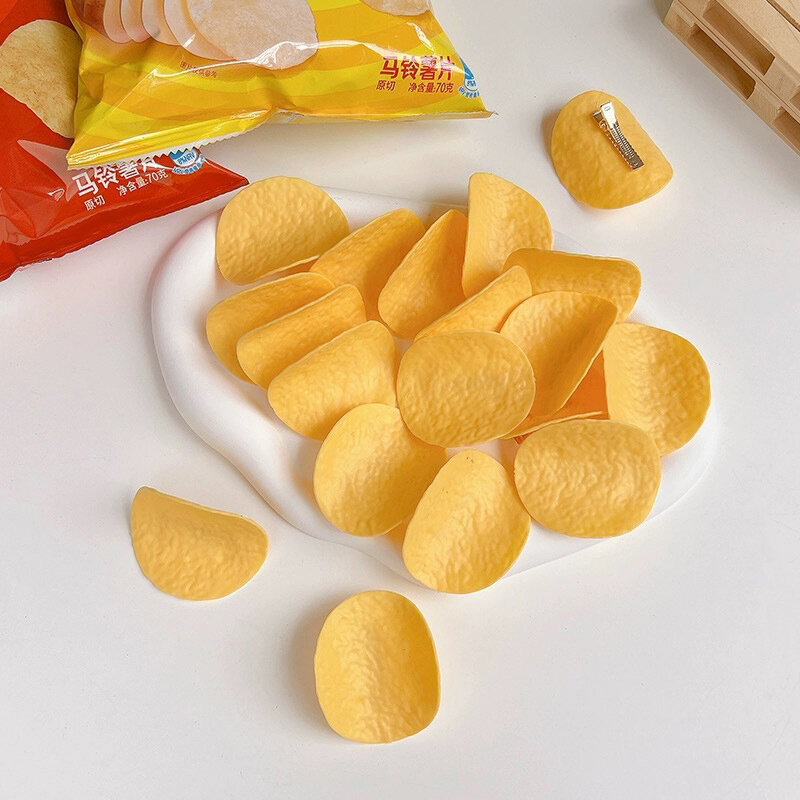 Fake Snacks Funny Potato Chips Chips Side Bangs Clip Cute Hair Clip Clip Hair Clip Funny Headwear Girl
