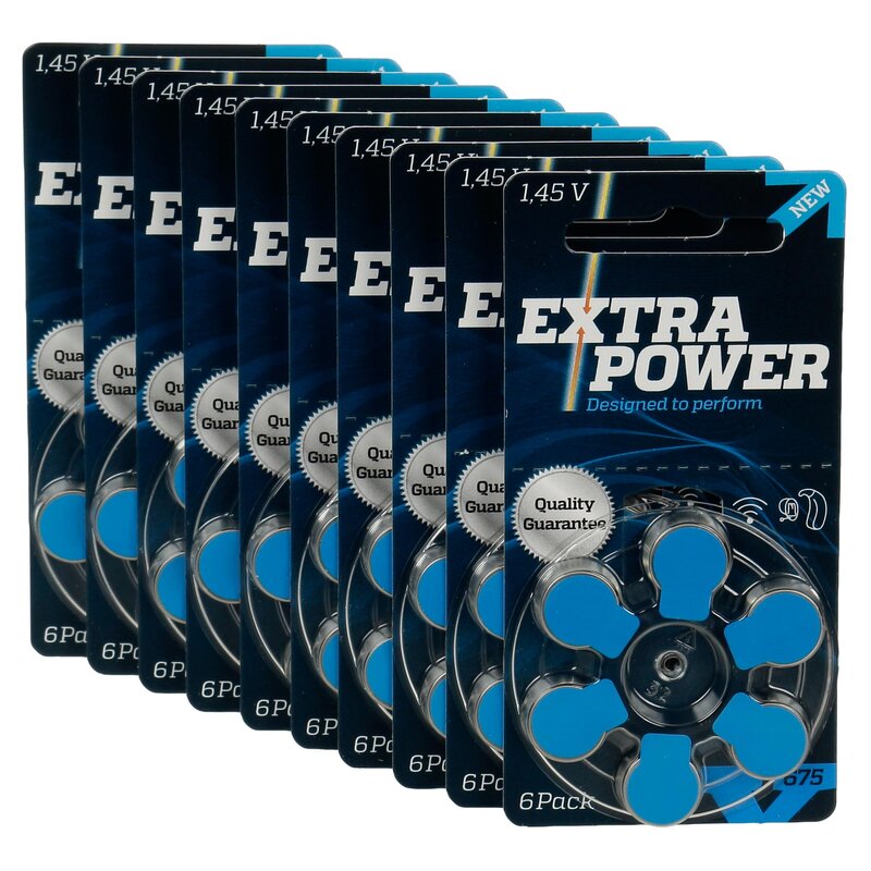 Extra Power Hörgerät Zink Luft batterien 675/a675/pr44 6er Pack für Cic Hörgerät