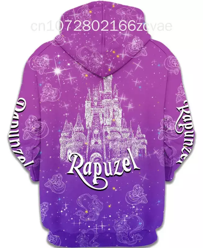 Disney-Sweats à capuche Rapunzel pour femmes, ensembles de pantalons de survêtement, pantalons de yoga, leggings trempés, sweat à capuche Diseny, mode