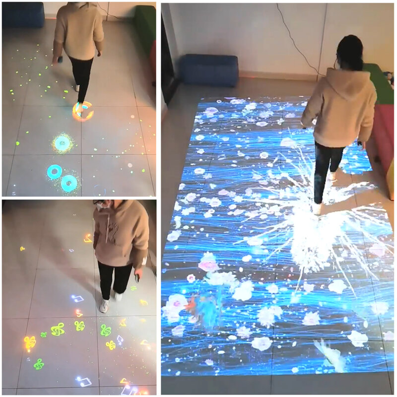 التفاعلية السبورة الاطفال لعبة منطقة الترفيه آلات ثلاثية الأبعاد الطابق الإسقاط لعبة للحزب ، الحدث ، ملعب