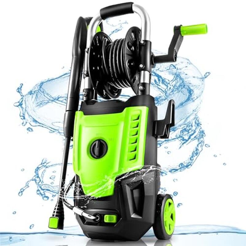 Electric Pressure Washer 4000 PSI 4.0 GPM High Power Machine 4-in-1 Spray Tips Soap Bottle Car Washing USA Parts TSS System 33ft