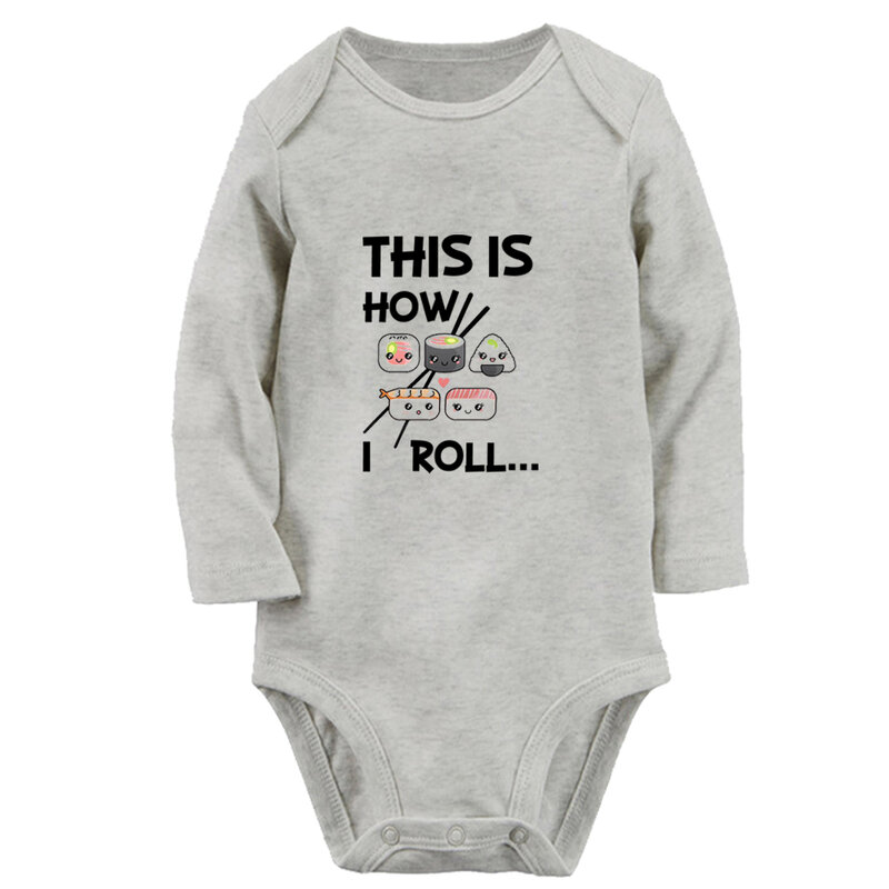IDzn NEW This is How I Roll Cute Baby pagliaccetti neonati maschi ragazze Fun Print body neonato maniche lunghe tuta bambini vestiti morbidi