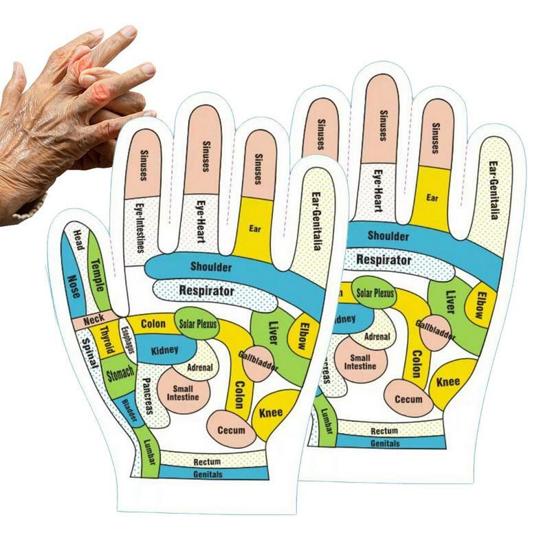 Guanti riflessologia delle mani strumenti per digitopressione dei punti di agopuntura calzini per massaggio cinque dita riflessologia guanti per agopuntura per principianti