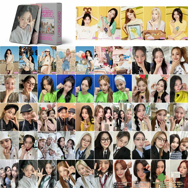 Kpop ITZY Lomo Card Set, cartaz coreano Idol Photo Print, presentes de fãs, novo álbum, Kpop Photocard, saudação temporada, HD, 55pcs, conjunto, 2024