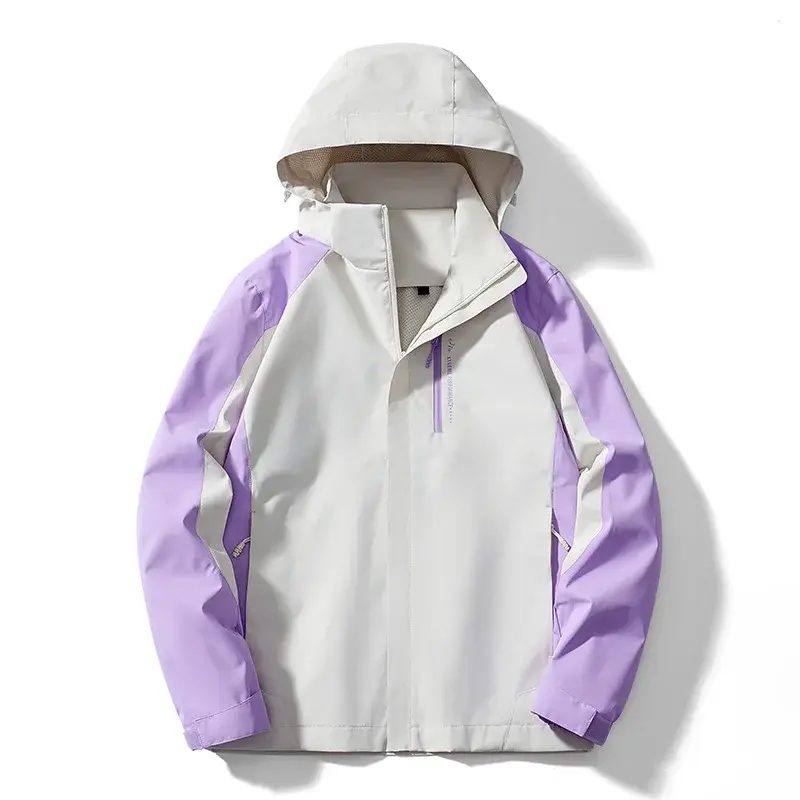 하이 퀄리티 등산 재킷, 야외 방풍 방수 캠핑 커플 바람막이, 슬림핏 후드 스톰코트