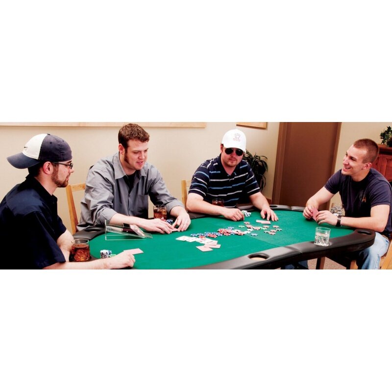GLD-Table de jeu de casino Fat Cat, avec rail baume, 10 joueurs, pliable, Texas Hold 'em Poker