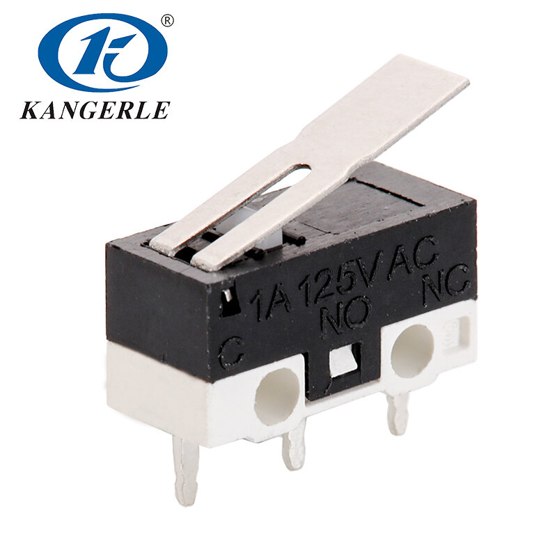 Kangerle-Actuador de palanca KW10, 1A, 2A, 125V, Ultra Mini, interruptor de ratón SPDT, Micro interruptor en miniatura, interruptor de límite, interruptor de botón pulsador