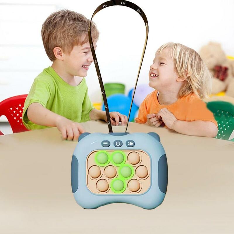 Brinquedo bolha light-up para crianças e adultos, brinquedo sem bolhas com 4 modos de alívio do estresse, desenhos animados, coelho