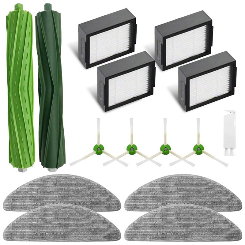 Piezas de almohadillas de tela para Robot aspirador Roomba Combo I5, I5 +,J5, J5 +, cepillo lateral principal, filtro Hepa, mopa