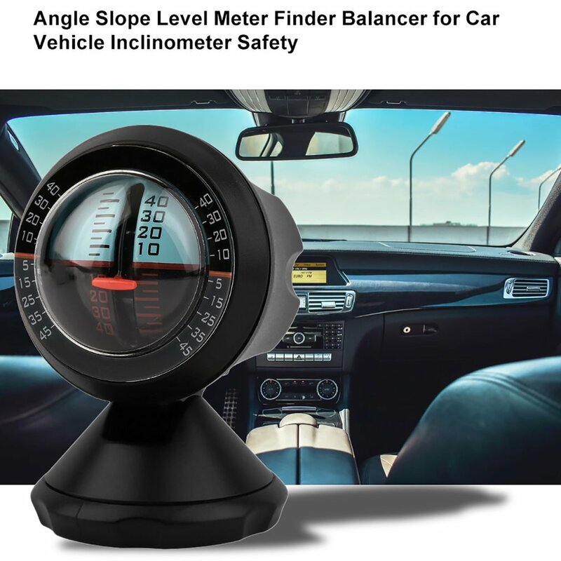 Alat Pencari Tingkat Malaikat Inclinometer Kendaraan Mobil Penyeimbang Pengukur Tingkat Sudut Portabel untuk Wisatawan Mobil