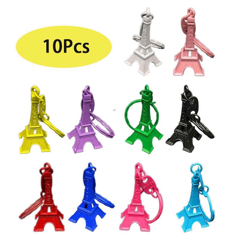 10 Stück Eiffelturm Modell Schlüssel bund Retro Paris Schlüssel ring Metall Split Schlüssel ring Turm Schlüssel bund