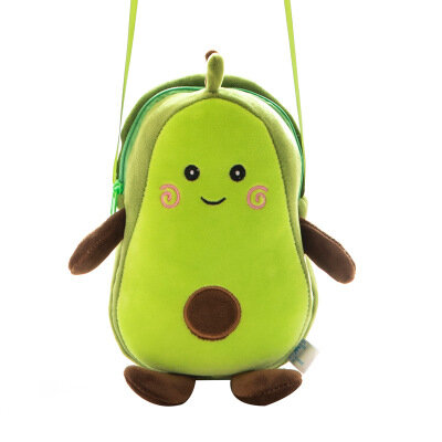 Abacate dos desenhos animados brinquedos de pelúcia kawaii macio recheado frutas criativo novo estilo mulit feminino bolsa de ombro para crianças presente brinquedos