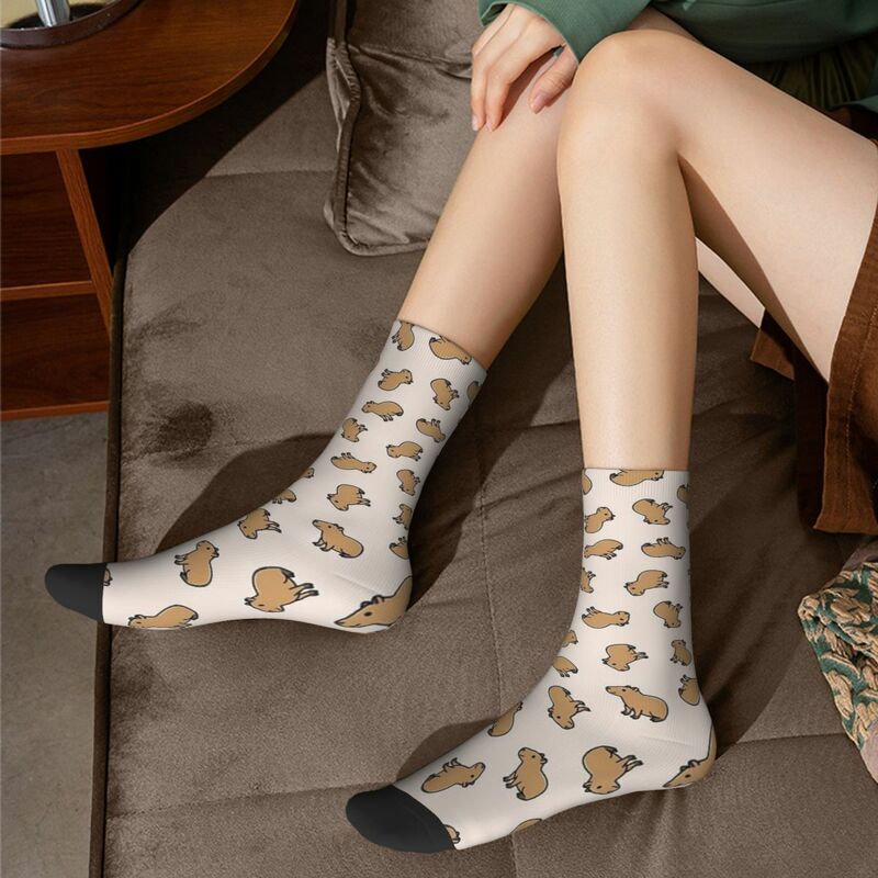 Capybara Socks Harajuku High Quality Stockings All Season Long Socks Accessories for Man's Woman's Birthday Present