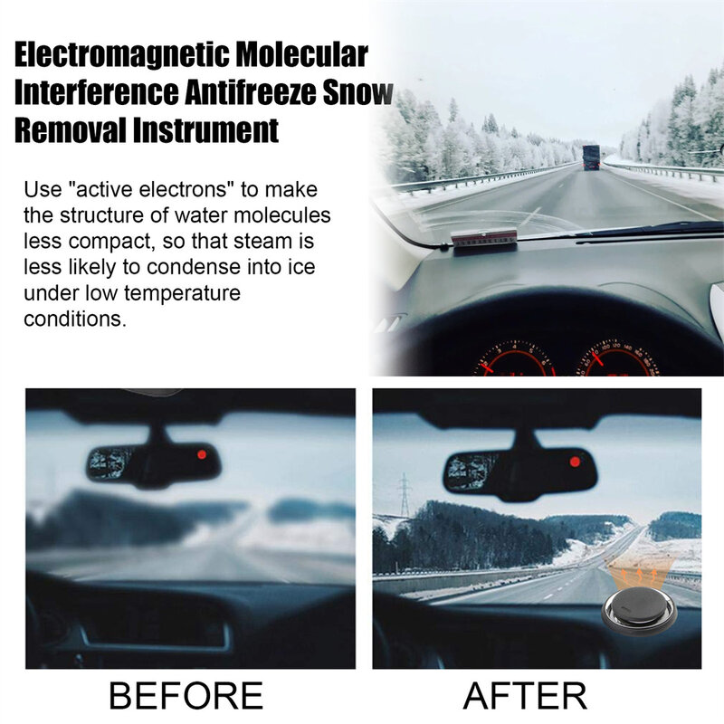 1 Stuks Elektromagnetische Sneeuwverwijderingsapparaat Auto Ontijdend Instrument Auto Sneeuwverwijdering Moleculaire Interferentie Efficiënt Ontdooien