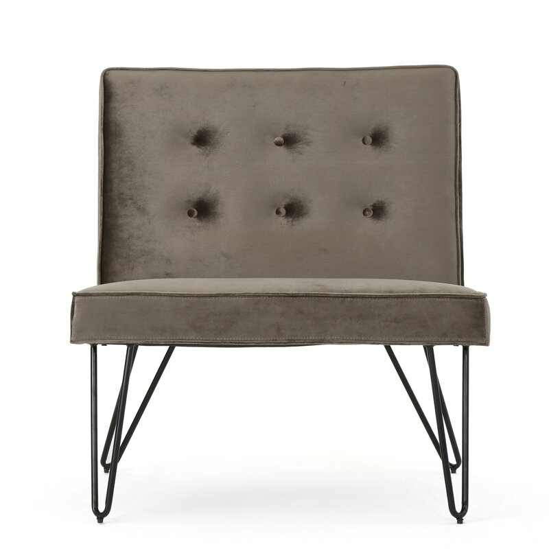 Sedia moderna senza braccioli-opzione di seduta elegante ed elegante per l'arredamento contemporaneo-pezzo di mobili dal design ergonomico per Comf