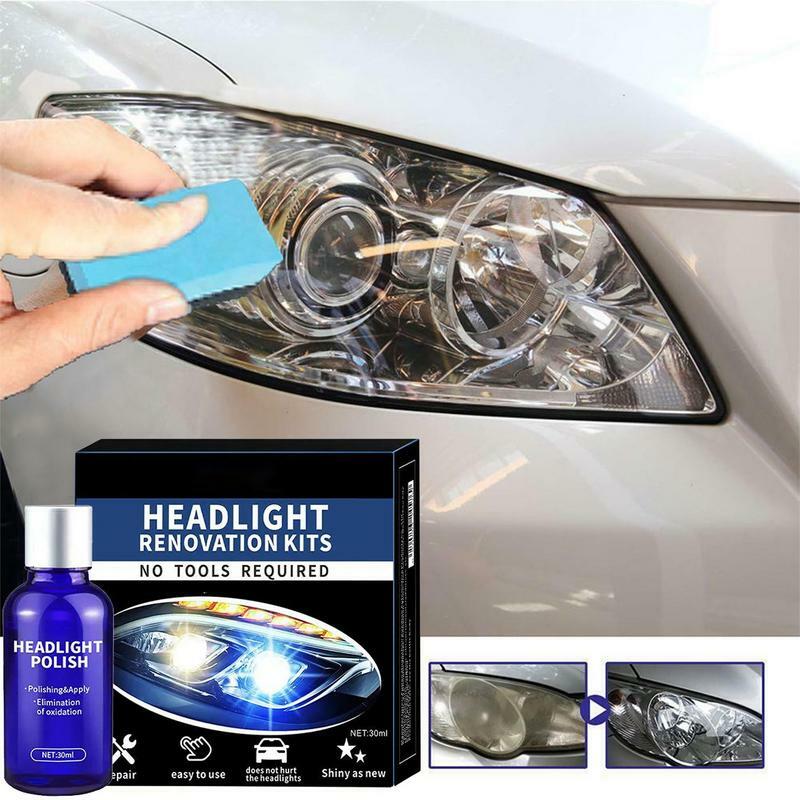 Car Headlight Repair Liquid 30ml Agent Polishing Auto Headlight Liquid Restoration Automotive Refurbishment Tool For Motorcycles