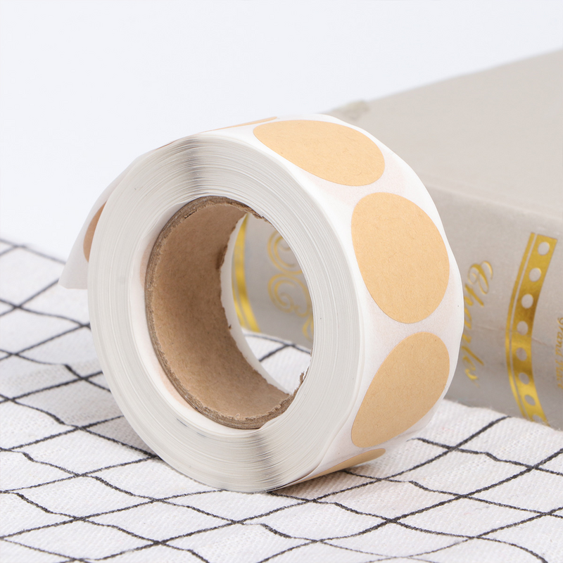 Auto-adesivo adesivo de forma redonda, etiqueta de embalagem DIY, embrulho adesivos para Dia dos Namorados, 1 rolo