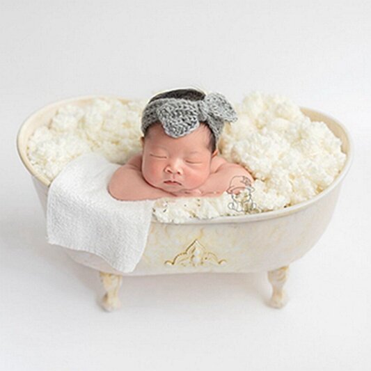 Alat Peraga Fotografi Bayi Baru Lahir Bak Mandi Besi Bayi Keranjang Foto Fotografi Aksesori Alat Peraga Besar untuk Hadiah Mandi
