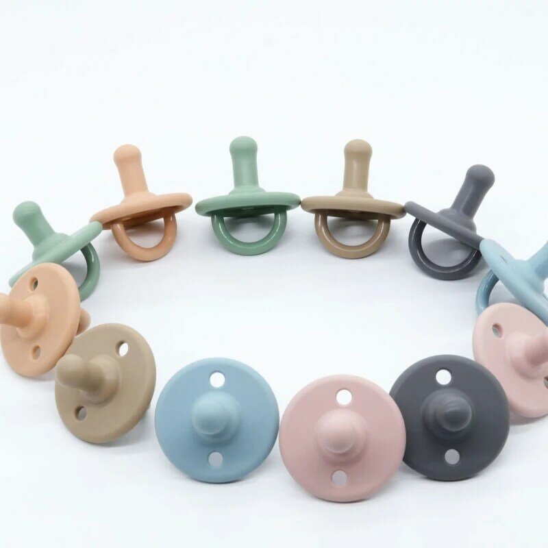Newborn Pacifiers Baby Shower Gift Soft Silicone Teether Toy High Temperature Resistant Soother Teething Toy Infant Gift