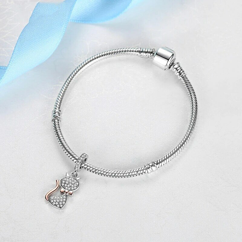 Nowy oryginalny 925 Sterling srebrny koralik pies lew żółw talizman rozgwiazda delfin pasuje bransoletka Pandora biżuterii dla kobiet