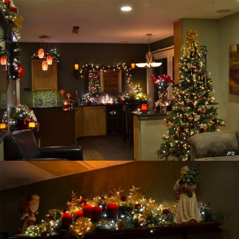 Guirnalda de luces LED a prueba de agua, luces de hadas de Navidad, decoración de fiesta, boda, S5, 2M, 3M, 4M, 5M, 10M, 3 pilas AA