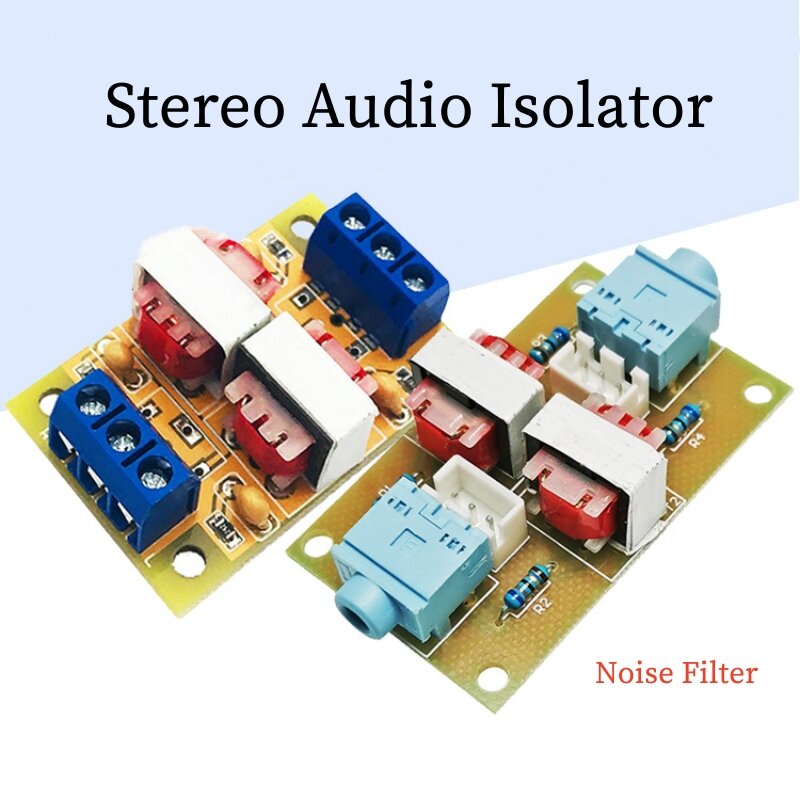 Стерео аудио изолятор шумоподавляющий фильтр для компьютера транспортного средства общий заземление защита от помех сигнал подавление звука соединитель