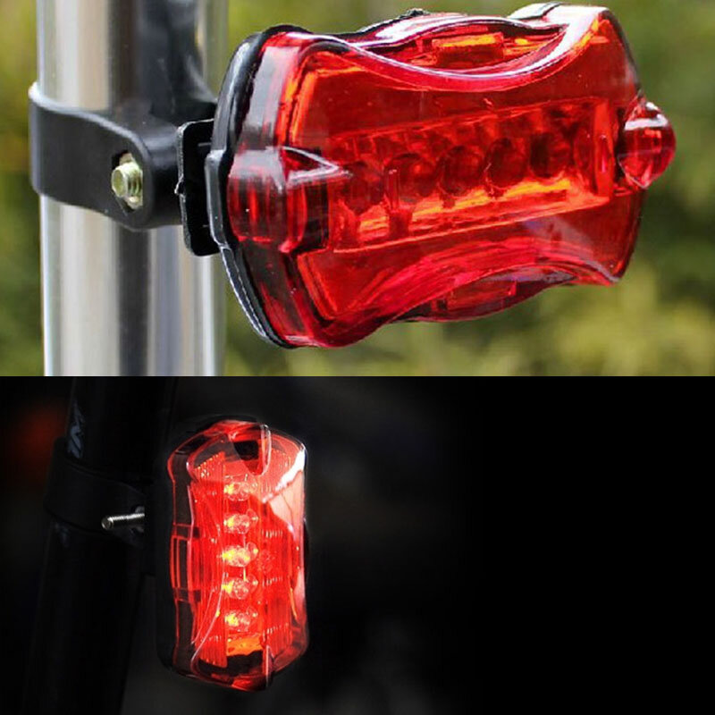 KOOJN-luces traseras para bicicleta de montaña, luces de advertencia para exteriores, 2 piezas, 5LED, mariposa