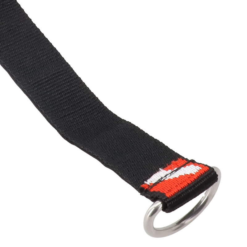 Nuovo pratico cinturino da polso durevole con anello a D in acciaio inossidabile in metallo bellissimo modello di bandiera subacquea nera