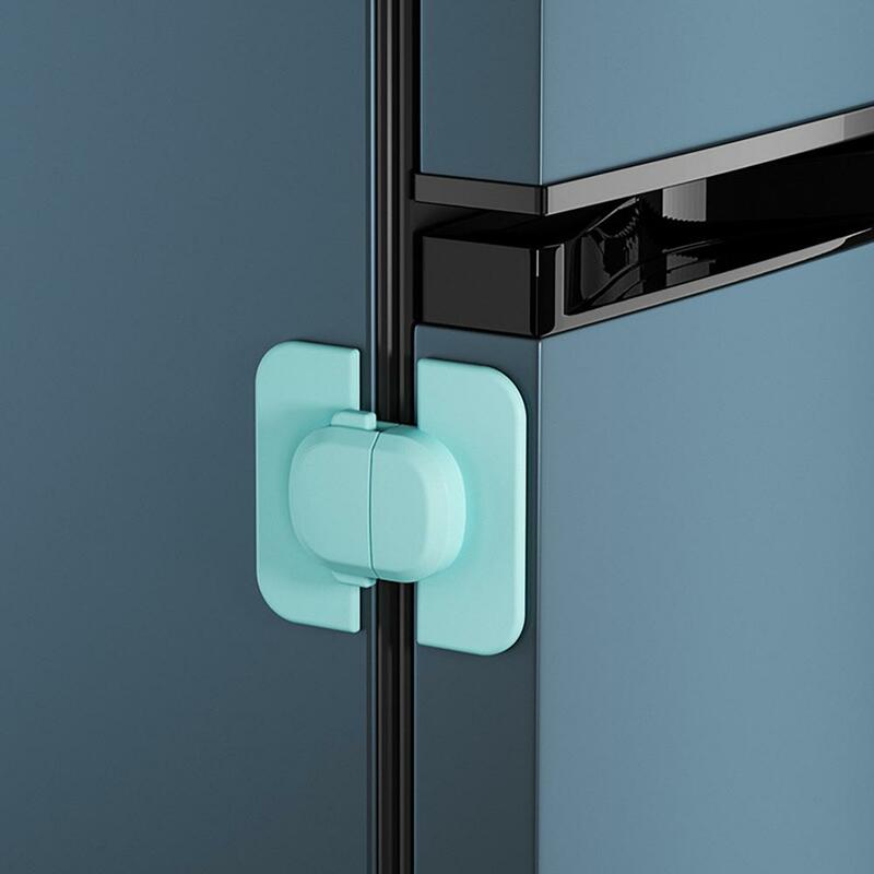Refrigerator Lock Strong Adhesive Anti-opening One Click Unlock Removable Child Safety Lock Cabinet Locks Living Room Supply