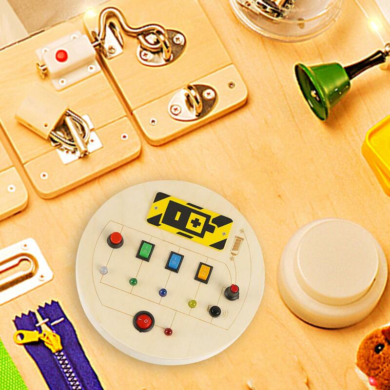 Busy Board with LED Light for Kids, Montessori Toys, Plane Travel Toy, Crianças