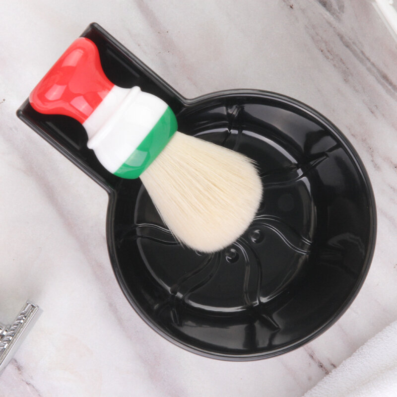 Yaqi wysokiej jakości plastikowa miska do golenia w kolorze czarnym dla mężczyzn pędzel do golenia