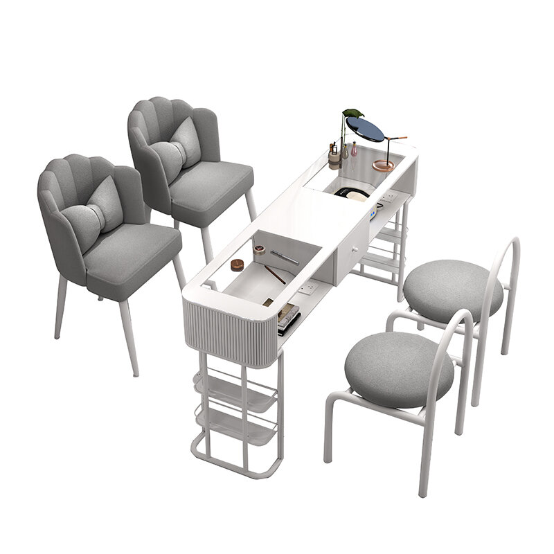 Профессиональный эстетический стол для ногтей маникюрный Маникюрный Стол современный простой стол для маникюра мебель для салона KMNT