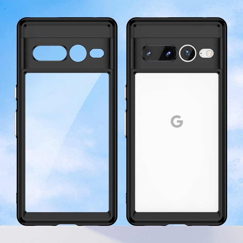 Google Pixel 7 pro用の透明なケース,Pixi 7 pro用のケース,半透明,耐衝撃性,携帯電話の透明なケース,ピクセル7 pro