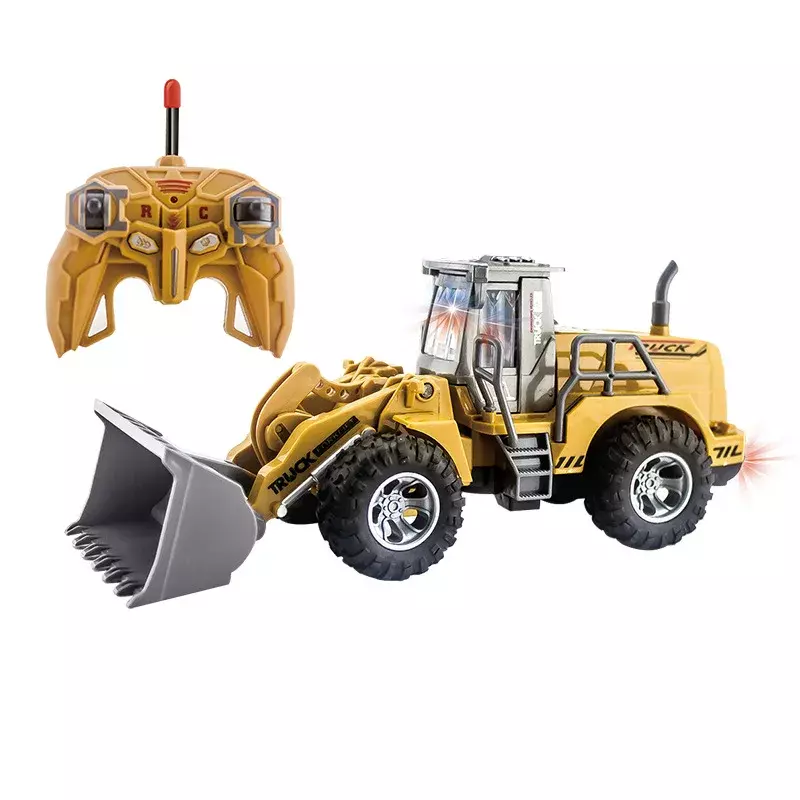 Bulldozer Simulation Model Car para Boy, 1:30, 4CH, 5CH, RC Engineering Truck, brinquedo de controle remoto sem fio
