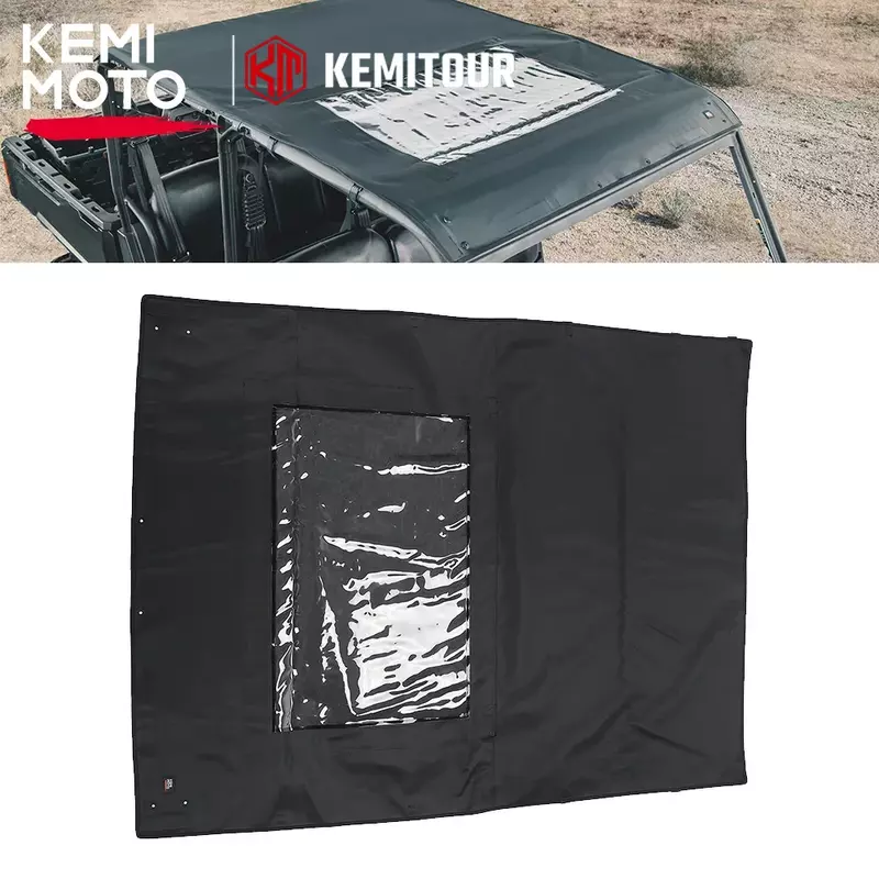 KEMIMOTO-UTV Water-Degree Soft Rooftop, Toit pour Can Am Defender Max HD 7, 8, 9, 10, XT, Bush DPS, XMR Limited, 2017 +